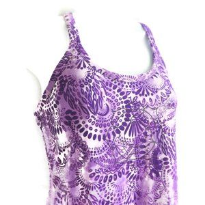 Athleta Workout Tank Top Shelf Bra Purple New Age Racer Back